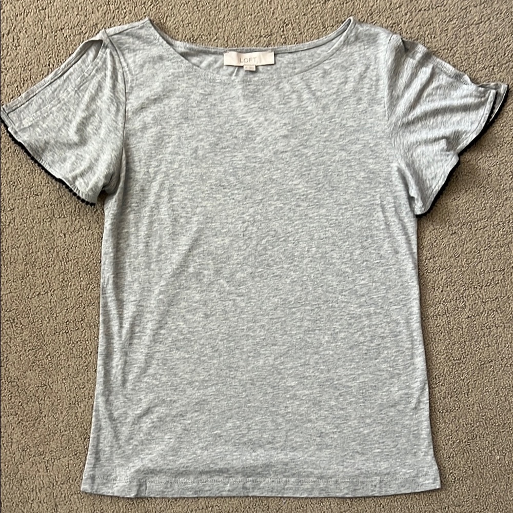 LOFT Heather Gray Short Sleeve Tee